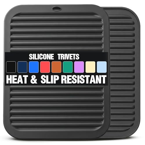 Silicone Trivets for Hot Pots and Pans - 12x9 Inch Non-Slip Mat