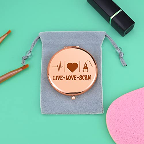 Sonographer Compact Makeup Mirror - Perfect Gift for Ultrasound Tech