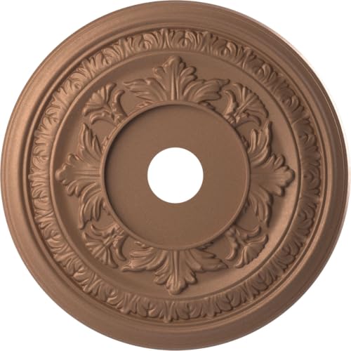 22-Inch Aged Copper Ceiling Medallion - Ekena Millwork PVC Design