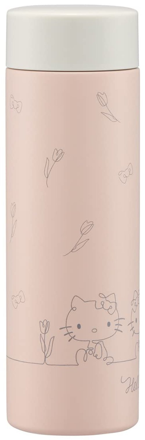 Skater STYL4-A Hello Kitty Mug Bottle, Line Design, 11.8 fl oz (350 ml), Ultra Lightweight, Stainless Steel Water Bottle, Sanrio