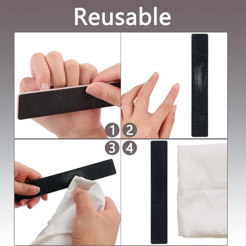 LNAUJS 10 Pack 100/180 Grit Nail Files Professional Emery Boards