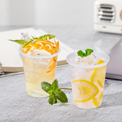 BYSNOW 100 Pack 5 oz Clear Disposable Plastic Cups for Parties