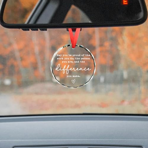 Inspirational Glass Ornament Thank You Gift for Coworkers and Boss
