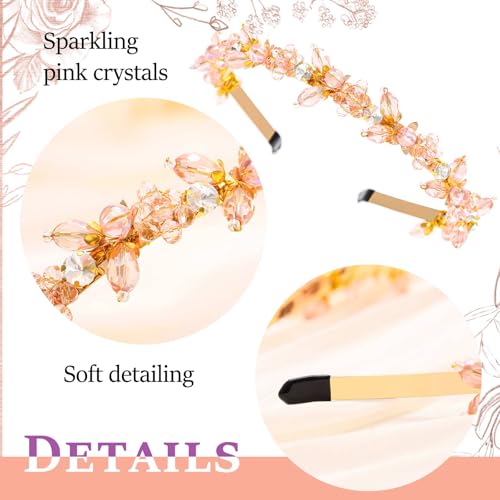 Wosois Rhinestone Crystal Headband Sparkle Wave Hair Band for Women