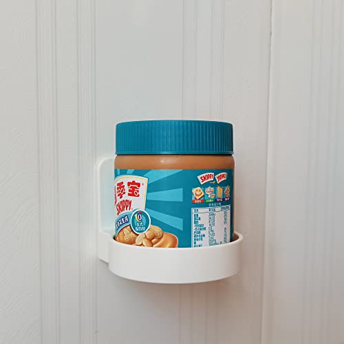 2-Pack Round Floating Shelf - Adhesive Wall-Mounted Cup Holder