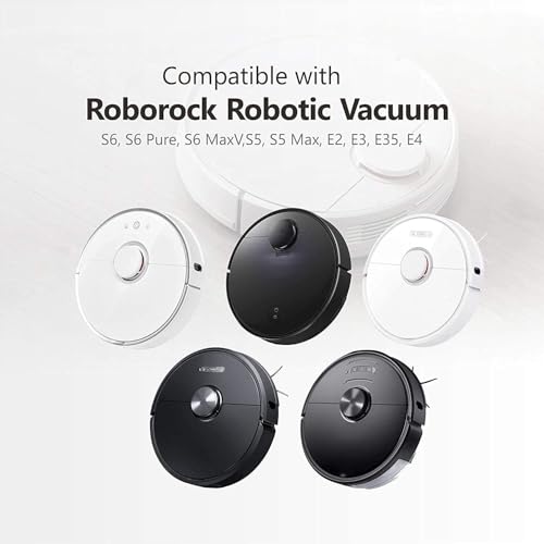 KEEPOW 2-Pack Microfiber Mop Pads for Roborock S5/S6/Q5/Q7/Q8