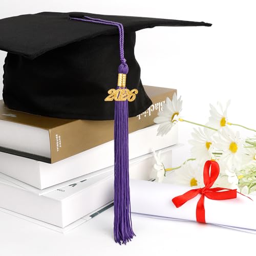 Purple Graduation Tassel 2026 - High-Quality Cap Decoration