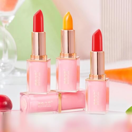 BLUE LOVE Temperature-Activated Color Changing Lipstick - Hydrating Cherry Red