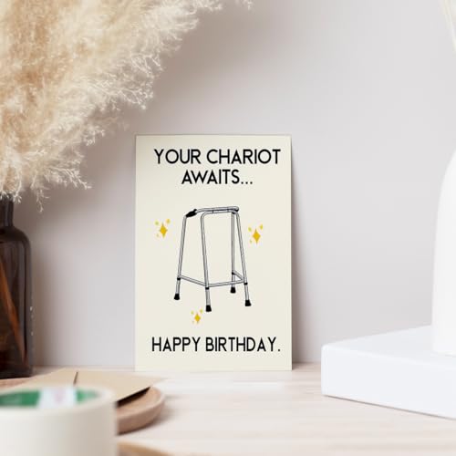 Funny Birthday Card for Men and Women - 5.3x8 Inch, Recycled Cardstock