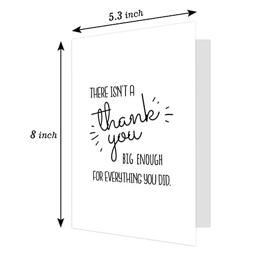 Ogeby Funny Thank You Card for Men & Women - Cute Greeting Card