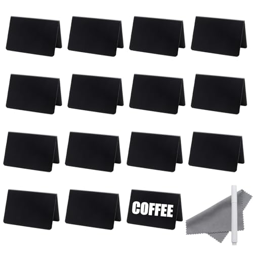 15 Pack Mini Chalkboard Signs for Parties & Weddings - Reusable