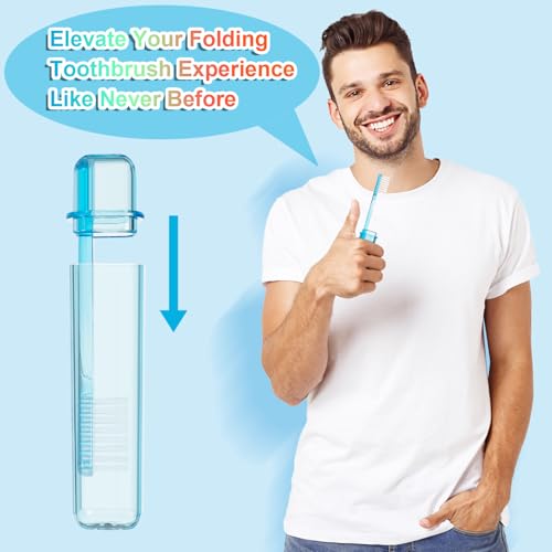 Travel Toothbrush Set - Folding Soft Bristle Toothbrushes 5 Pack
