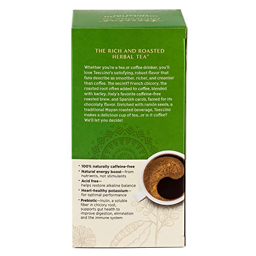 Teeccino French Vanilla Herbal Coffee Alternative - 25 Count, Caffeine-Free Prebiotic Tea