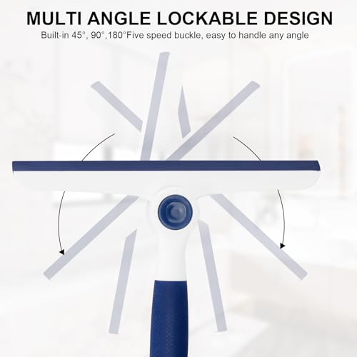 Keleekelin 9.7" Rotating Window Squeegee for Glass Doors and Car Windows
