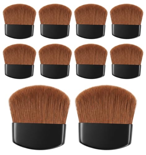 FRCTLNKG 10 Pcs Small Blush Brush Set - Soft Travel Makeup Brushes
