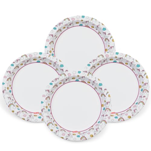 Glad for Kids Unicorn Paper Plates - 8.5 Inch, 26 Count, Soak-Proof & Cut-Resistant