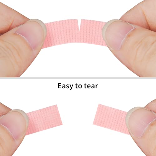 Flezoo Pink Breathable Eyelash Extension Tape, 8 Rolls Gentle Fabric Tape