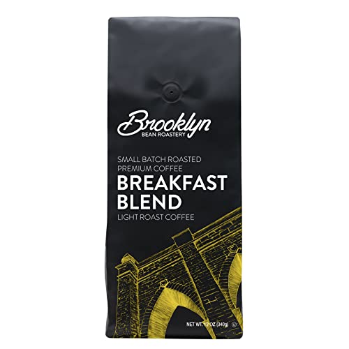 Brooklyn Beans Breakfast Blend Ground Coffee, Light Roast, 12 Ounce