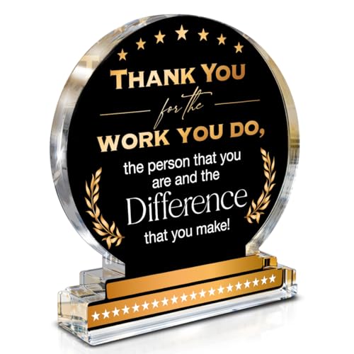 Thank You Gift for Coworkers - Clear Desk Sign (Black) | Office Decor