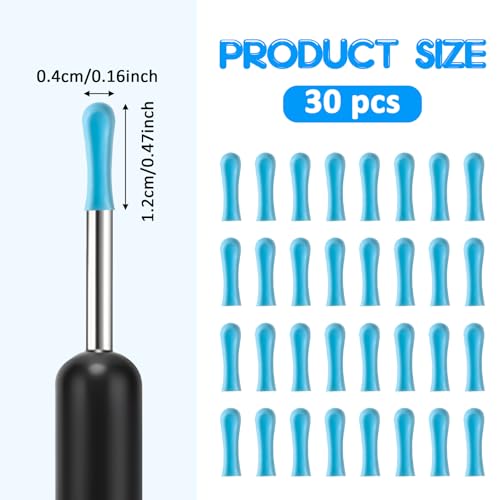 Sorcristy 30 PCS Ear Wax Removal Replacement Tips for Ear Camera Cleaners