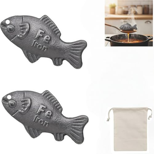 Iron Fish Cooking Tool - 2-Pack Reusable Iron Supplement