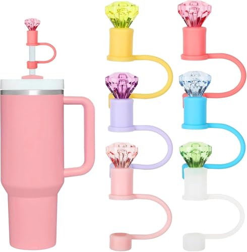 Silicone Diamond Straw Cover for 30/40oz Tumblers - 10mm Yellow