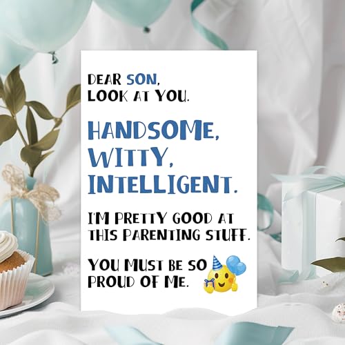 Funny Birthday Card for Son | Humorous Card for Adult Son