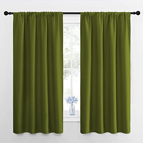 NICETOWN RV Blackout Curtains - 29"W x 50"L Olive Thermal Panels, 2 Pack