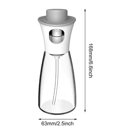 Frinovalt Oil Sprayer for Cooking, 180ml Glass Oil Dispenser Bottle Spray Lemon Juice Sprayer forSalad, Baking, Cleaning, Plants(white)