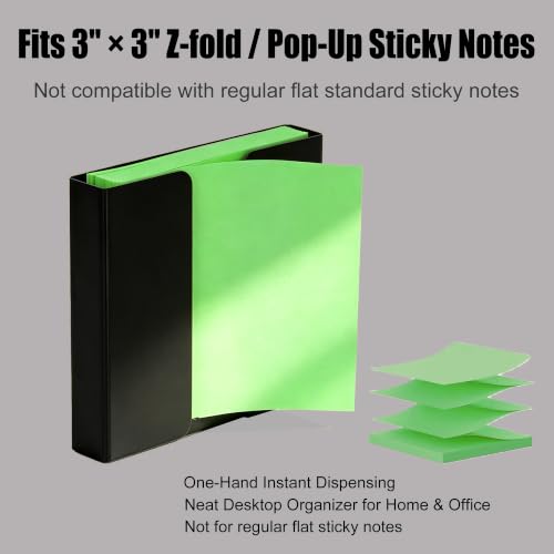 Magnetic Sticky Note Dispenser - 3x3 Inch Metal Organizer for Office & Home