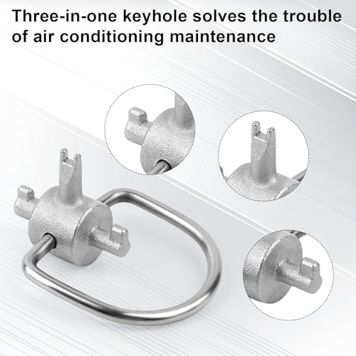 HVAC Locking Cap Key Tool Set - 4 Multi-Function Keys for 410A & R22