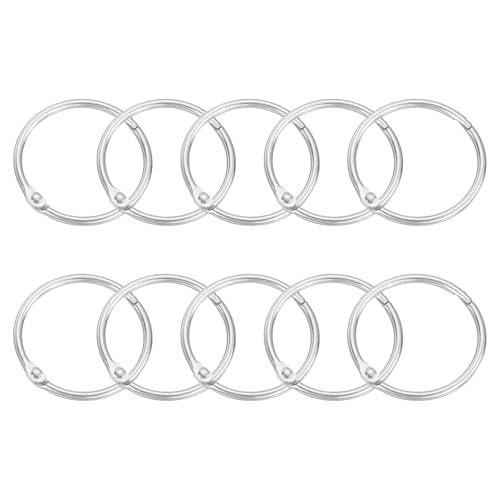 uxcell Shower Curtain Rings - 15pcs Carbon Steel Snap Hooks, 1.5 Inch