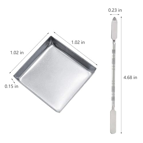 20-Piece 26mm Square Magnetic Eyeshadow Pans with Depotting Tool