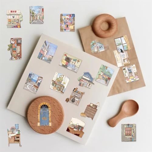 50 Vintage Aesthetic Stickers - Waterproof PET for Scrapbooking & Journaling