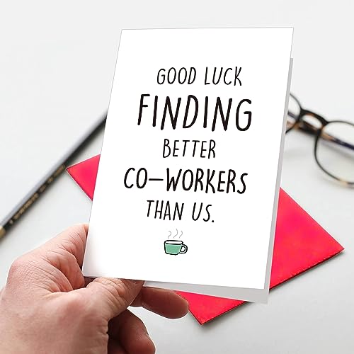 Funny Farewell Card for Coworkers - Good Luck Wishes