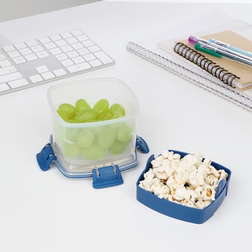 Sistema To Go Snack Container with Removable Tray, 13.5 oz - BPA Free