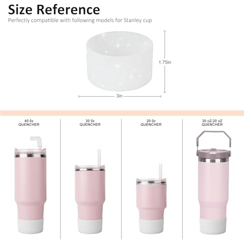 4 PCS for Stanley Boot, Silicone Bottom for Stanley Cup, Reduces Noise Scratches Water Bottle Bottom Sleeve for Stanley Cup Accessories (Glitter Colorful)