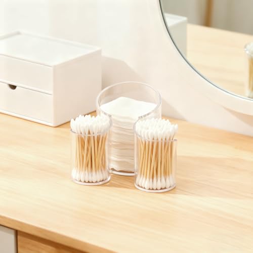 Cotton Pad Holder - Multi-Compartment Organizer for Bathroom