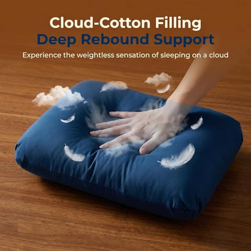 RAINFLOW Memory Foam Travel Pillow - Ergonomic Neck Support for Comfort