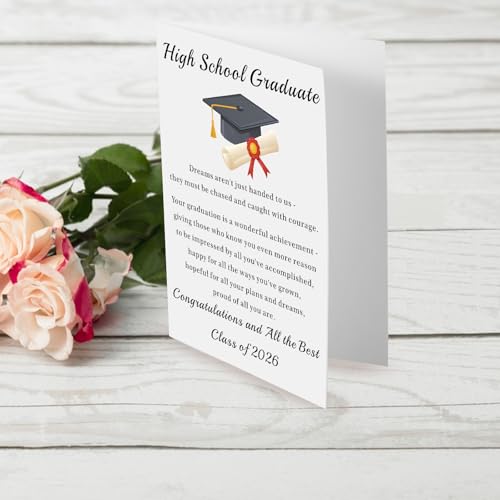 Class of 2026 High School Graduation Card with Red Envelope
