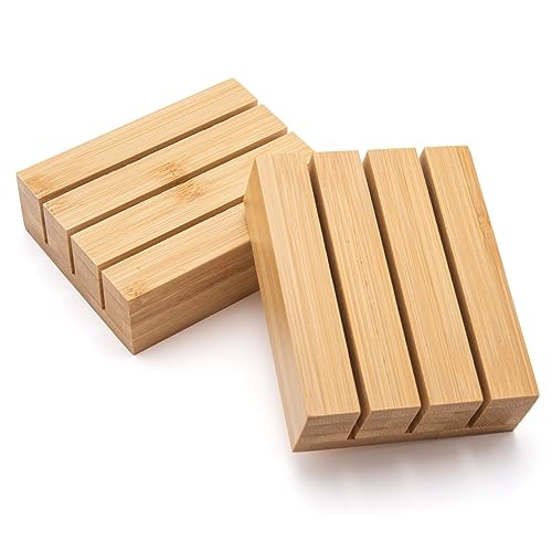 Purawood Bamboo Knife Block Inserts – 3-Slot Drawer Organizer, 2-Pack