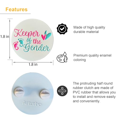 Arturbo Gender Reveal Enamel Lapel Pins - Team Boy Girl Badges
