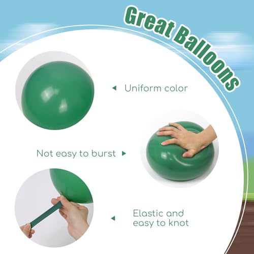 60pcs Green & Brown Balloons for Video Game Birthday Party