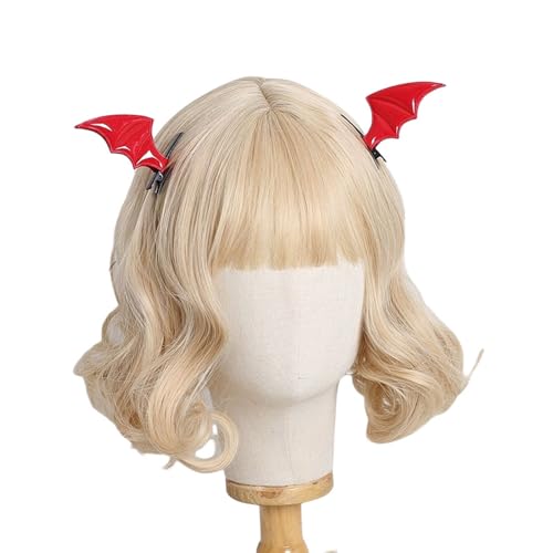 Soochat Red Bat Wing Hair Clips Devil Ears Halloween Hairpins
