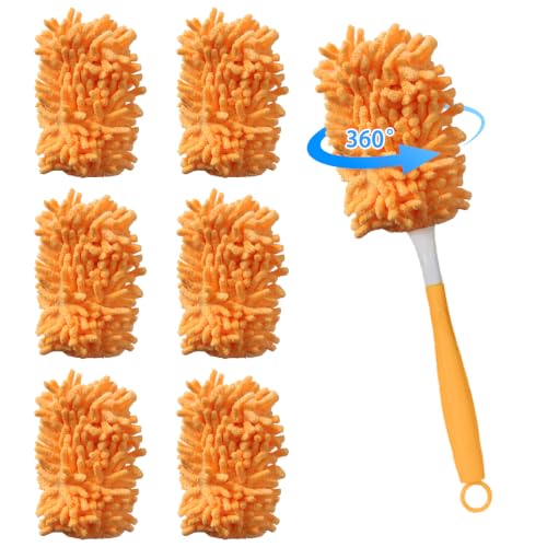Reusable Chenille Duster Refills Kit for Swiffer & Similar Handles