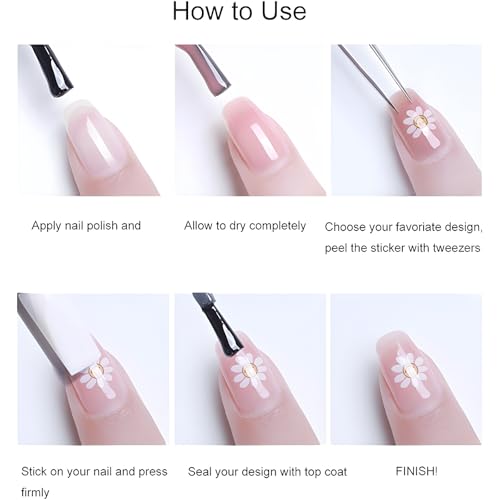 Namrec 5D Embossed Gold Christmas Nail Stickers Xmas Tree Snowflake Decals