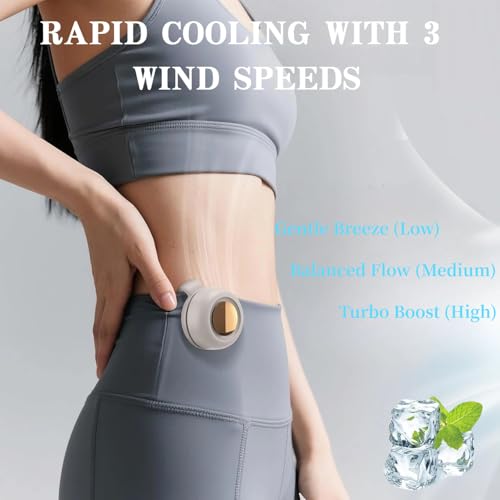 Portable Bladeless Clip-On Fan - Rechargeable White Mini Fan
