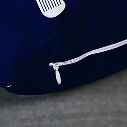 Emvency Navy Blue 18x18 Inch Body Pillow Cover with Zipper