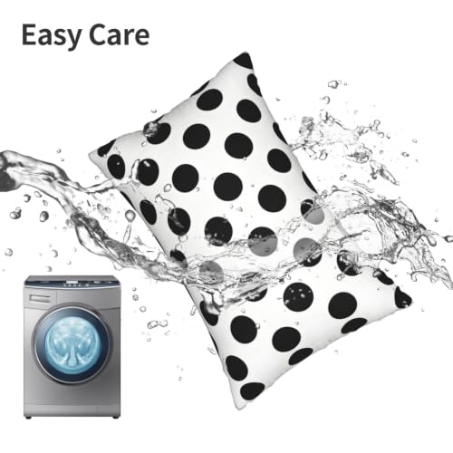 Polka Dot Throw Pillow Covers 12x20 Inch Set of 2, Modern Farmhouse Decor