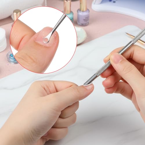 Metal Cuticle Pusher and Scraper Tool with 5 Sandpaper Sheets